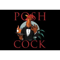 'Posh Cock' Laycock Cider T-Shirt - charcoal